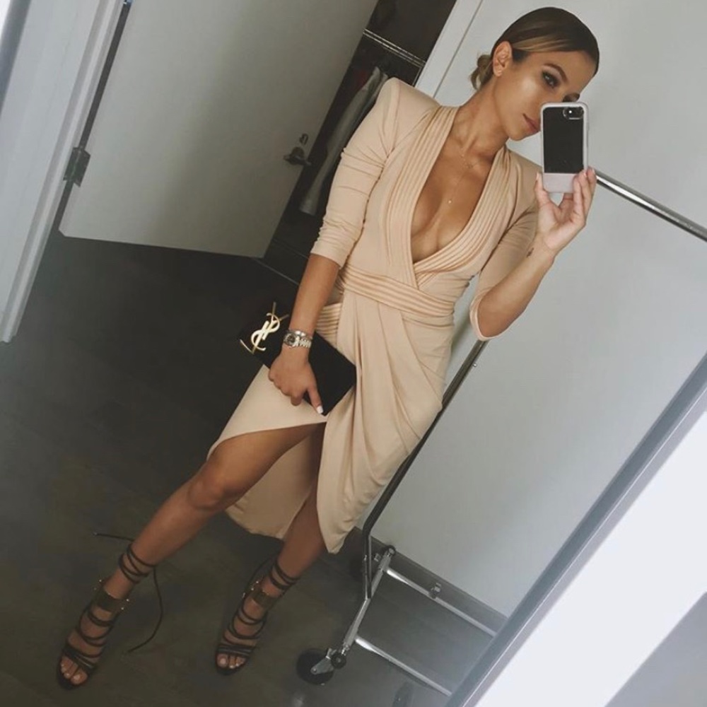 Zhivago nude dress size XS. Calf-length.
